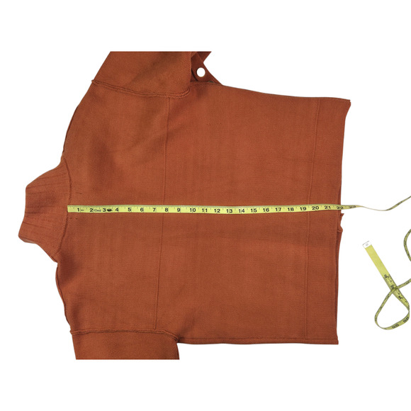 Womens Tahari Knit Jacket Size Large Orange Heavyweight Soft Pockets Coatigan - Picture 4 of 5